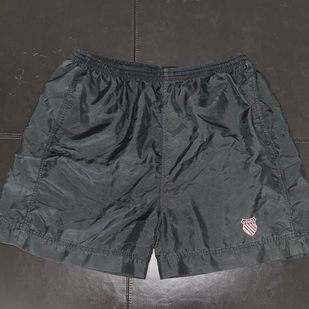 K-Swiss Men's Black Athletic Shorts